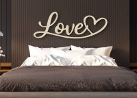 Drevený nápis na stenu – Love