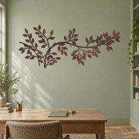 Drevený obraz na stenu – Boho vetva s listami