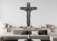 Drevený obraz na stenu - Ježiš na kríži