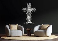 Drevený obraz na stenu - Kríž Strom života