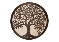 Drevený strom života Premium – dvojvrstvové prevedenie (orech + prírodné drevo)