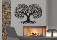 Drevený strom života na stenu – Srdce rodiny