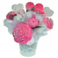 Mydlová Kytica - ružovo - biela