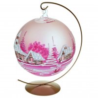 Svietnik bielo-ružový matný