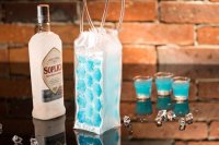 Chladiaca taška na fľašu modrá