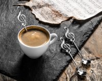 Lyžičky s hudobnou notou SILVER 3ks