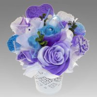 Mydlová Kytica - fialovo, modro, biela