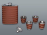 Ploskačka + 2 poháriky a lejak v elegantnej krabičke