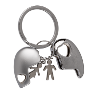 Prívesok na kľúče srdiečko kovové