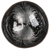 Kokosová miska maľovaná - Čierna