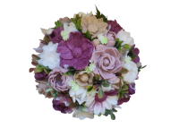 Luxusná mydlová kytica v boxe - vínová