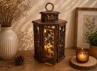 Drevený lampáš – Rozkvitnutá lúka