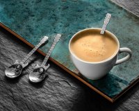 Gitarové kovové čajové lyžičky SILVER 3 ks