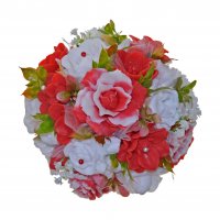 Mydlová kytica - Červená v okrúhlom kvetináči
