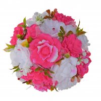 Mydlová kytica - Ružová v okrúhlom kvetináči
