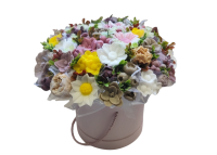 Luxusná mydlová kytica v darčekovom boxe