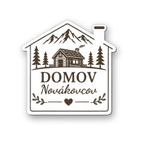 Personalizovaná drevená tabuľka domček XL - Domov Novákovcov