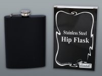 Ploskačka nerezová BLACK 240 ml