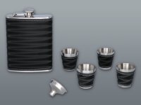 Ploskačka s 4 pohárikmi a lejkom