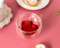 Dvojstenný pohár - Srdce 2 ks