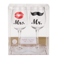 Súprava pohárov na víno Mr. and Mrs.