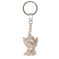 Metalový prívesok na kľúče – Anjel na aute