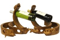 Drevený stojan na víno - Žaba
