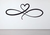 Drevený svadobný obraz – Nekonečná láska so srdcom