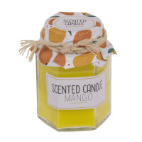 Aromatická sviečka v džemovej nádobe (rôzne vône) -Mango