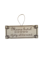 Drevená tabuľka - Mama hotel