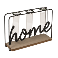 Rastlinný stojan na drevenej doske s 3 skúmavkami - HOME