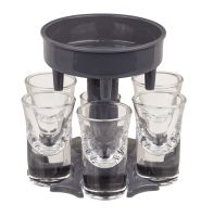 Zásobník na panáky so 6 pohárikmi