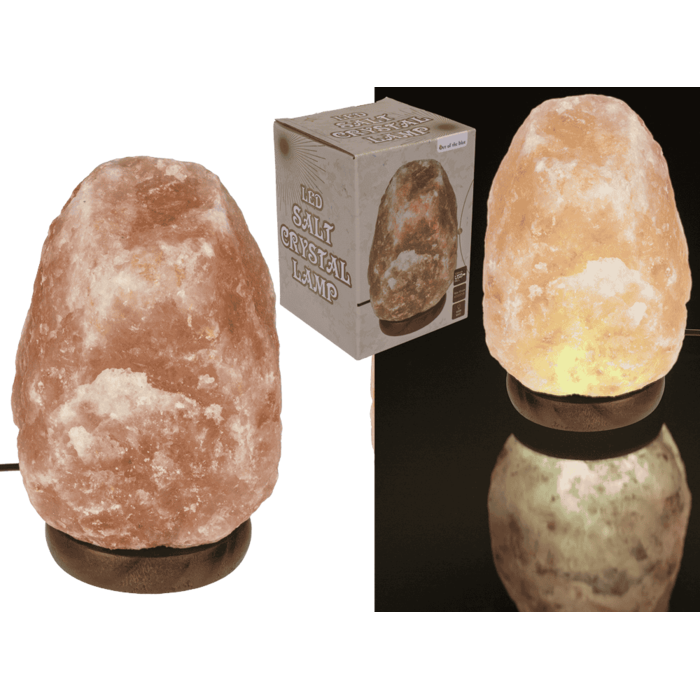 LED soľná kryštálová lampa