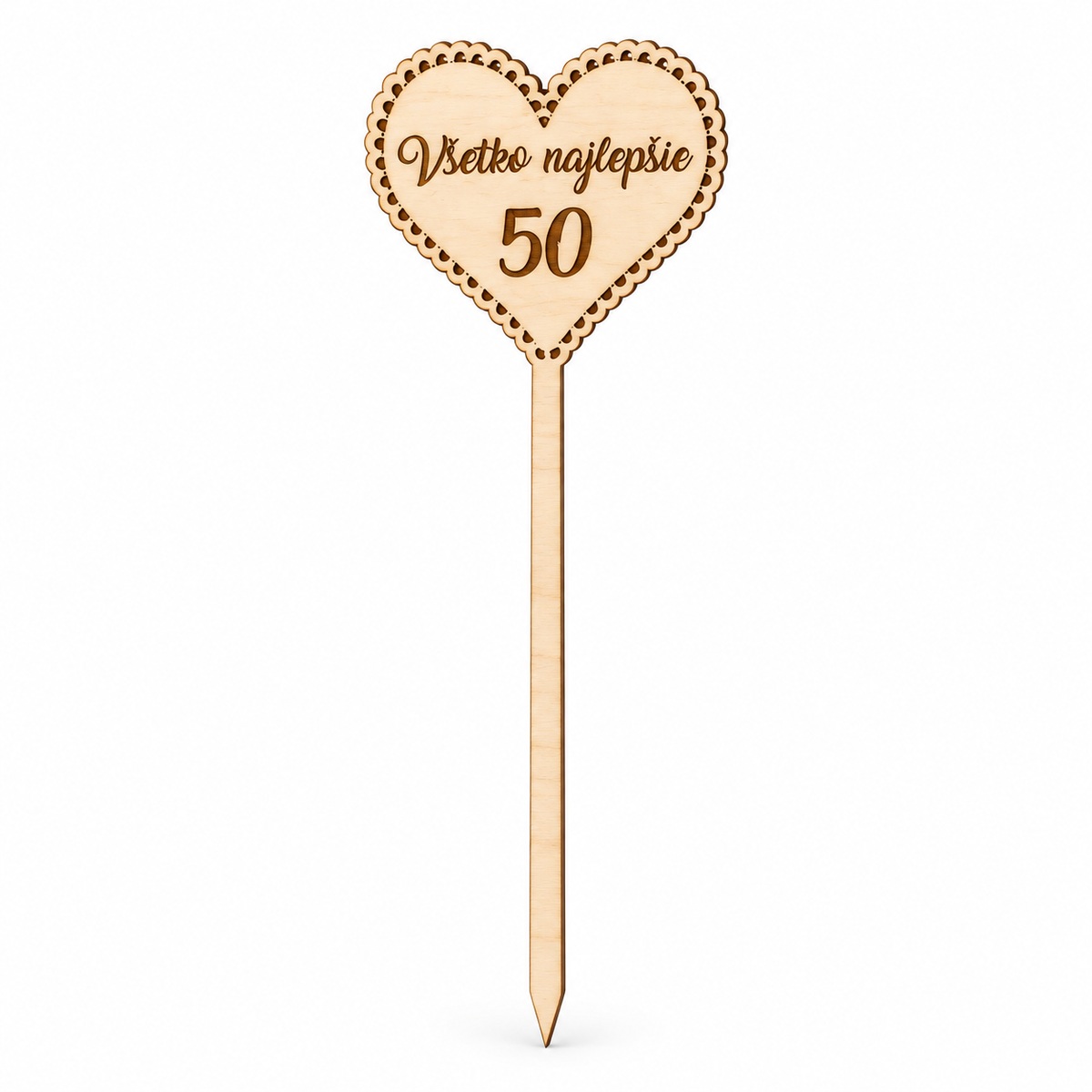 Srdiečkový zápich - breza, 15 × 6 cm (+ 5.9 € )