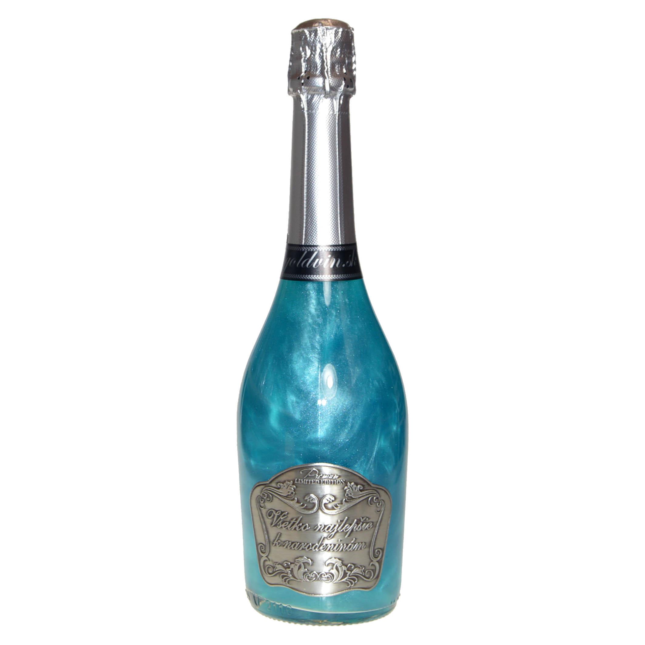 Perlové šampanské GHOST modré - Všetko najlepšie k narodeninám