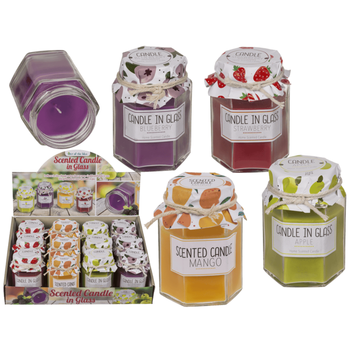 Aromatická sviečka v džemovej nádobe (rôzne vône) -Mango