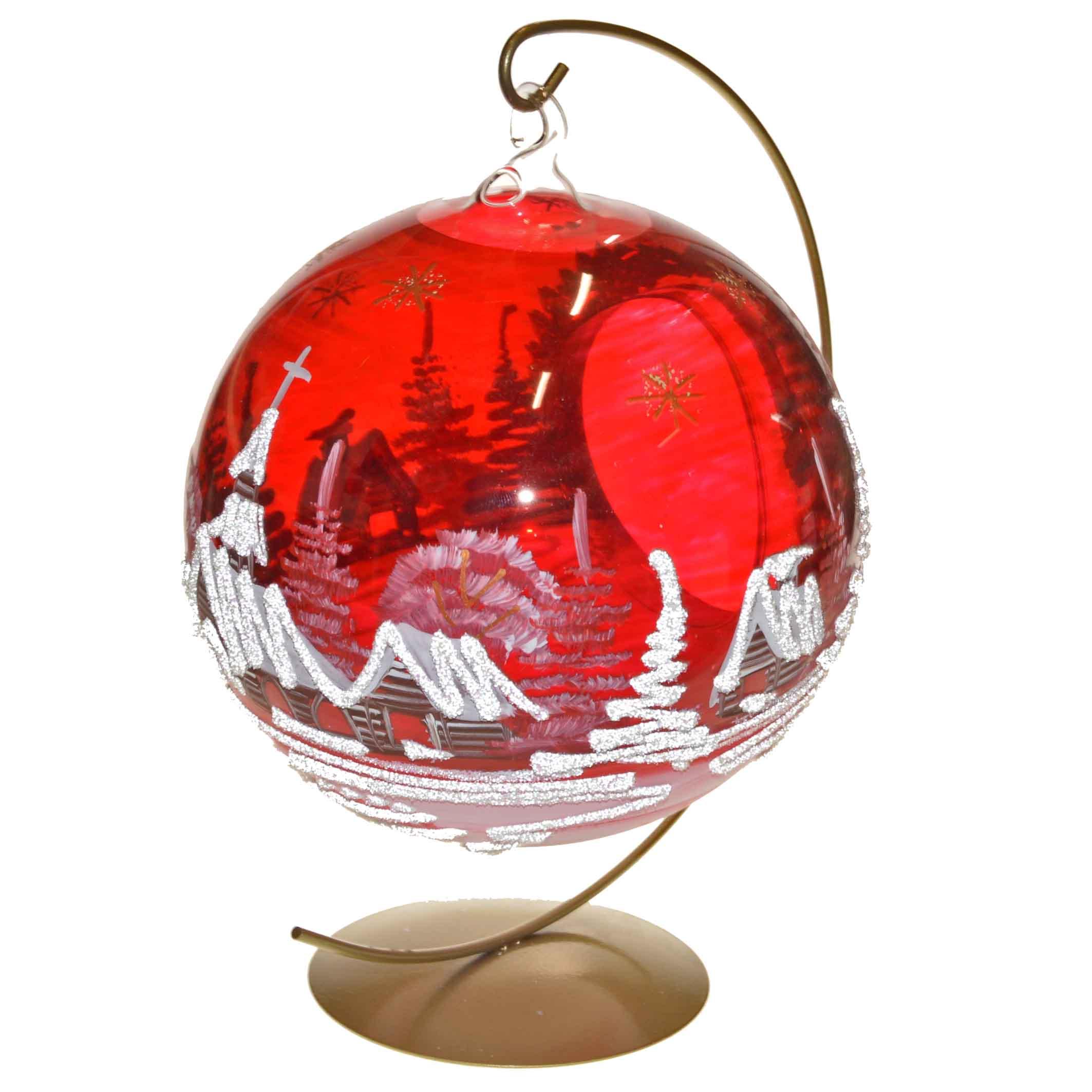 Svietnik červený priehľadný