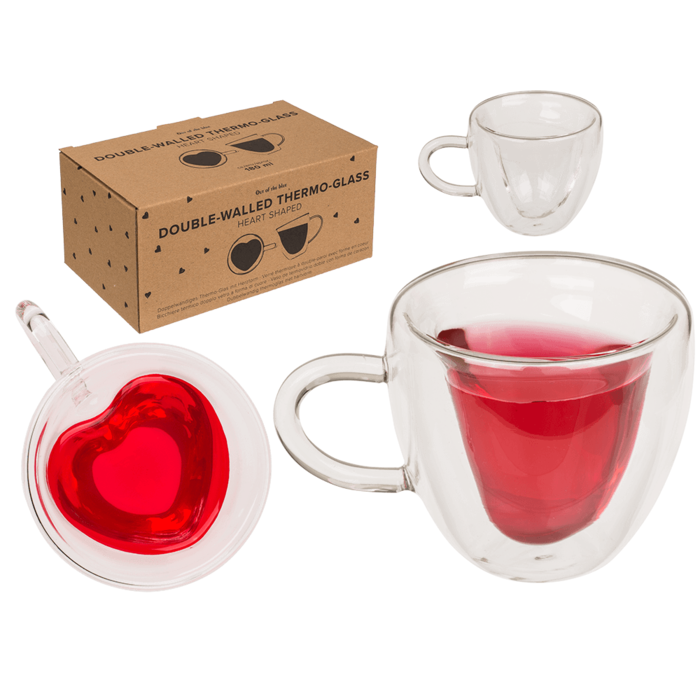Dvojstenný termo pohár srdce – set 2 ks