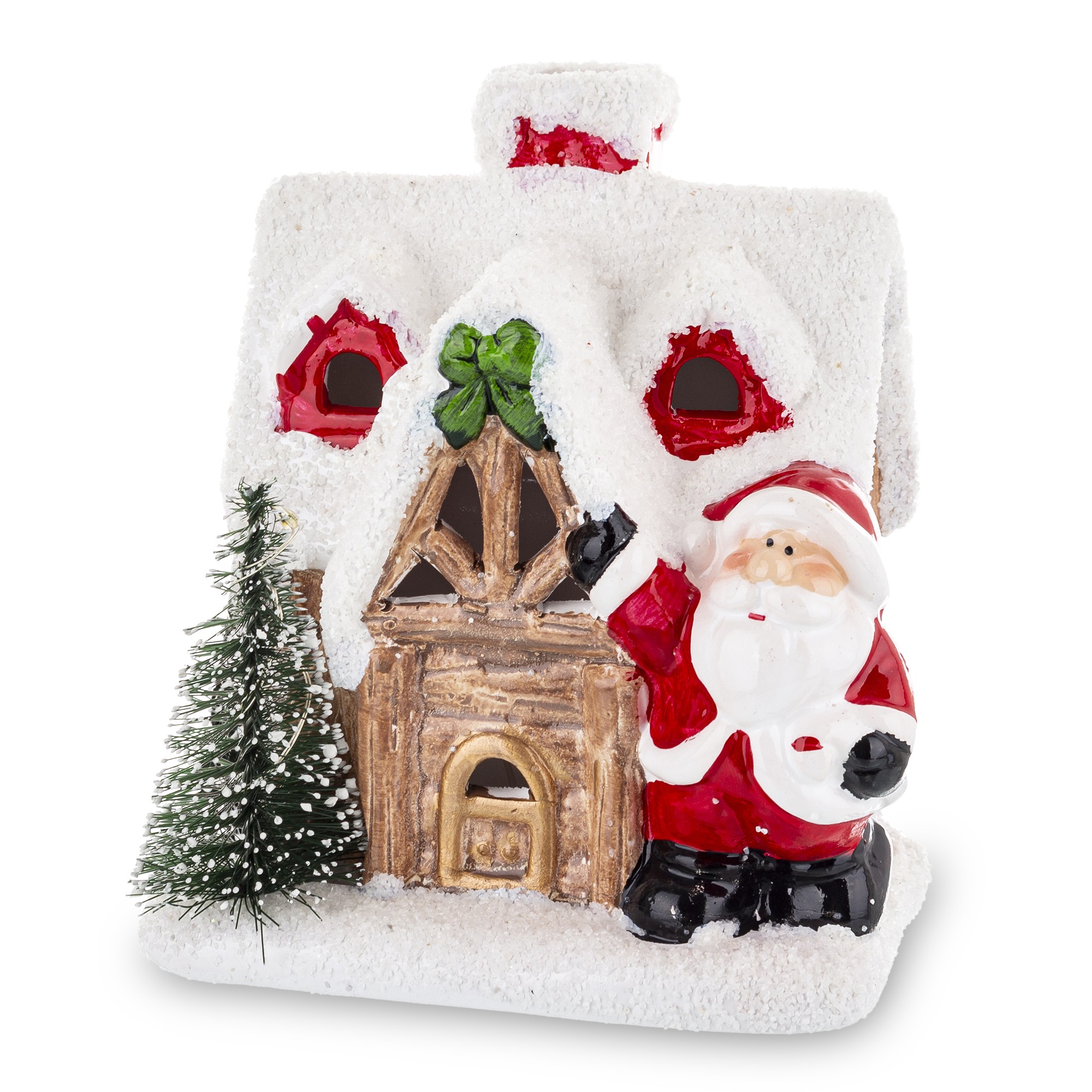 Domček s Mikulášom a LED osvetlením