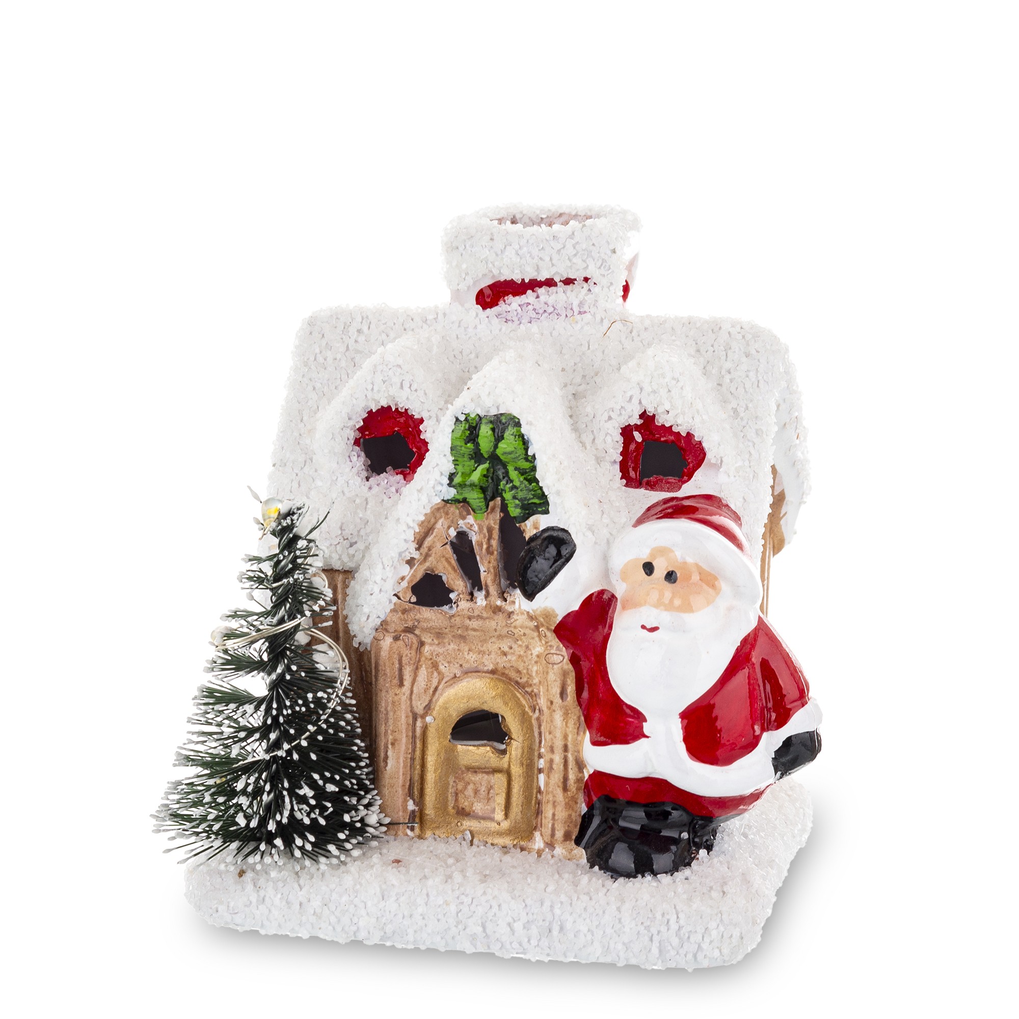 Domček s Mikulášom a LED osvetlením