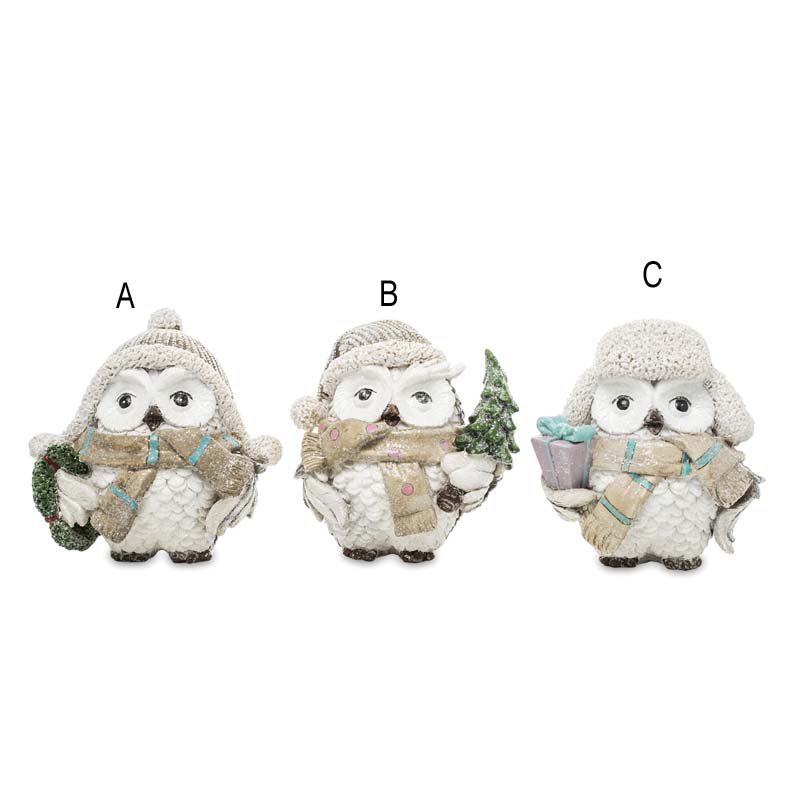 Vianočná dekorácia sova - typ B