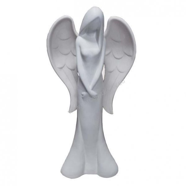 Keramický anjel biely 55 cm