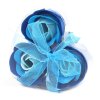 Sada 3 Mydlových Kvetov - Svadobná Modrá