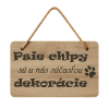 Drevená tabuľka - Psie chlpy