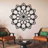 Drevená mandala na stenu - Kvet