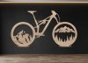 Drevený obraz na stenu – Bicykel s horami