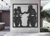 Drevený obraz na stenu - Pár na motorkách