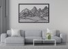Drevený obraz – Línie hôr