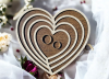 Drevené srdce na obrúčky