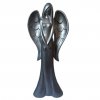 Keramický anjel strieborný 41 cm